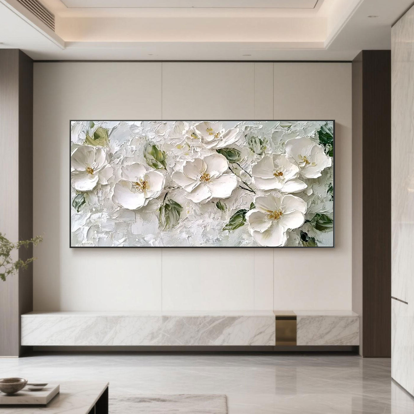 3D Textured Floral Wall Art - Ethereal Bloom