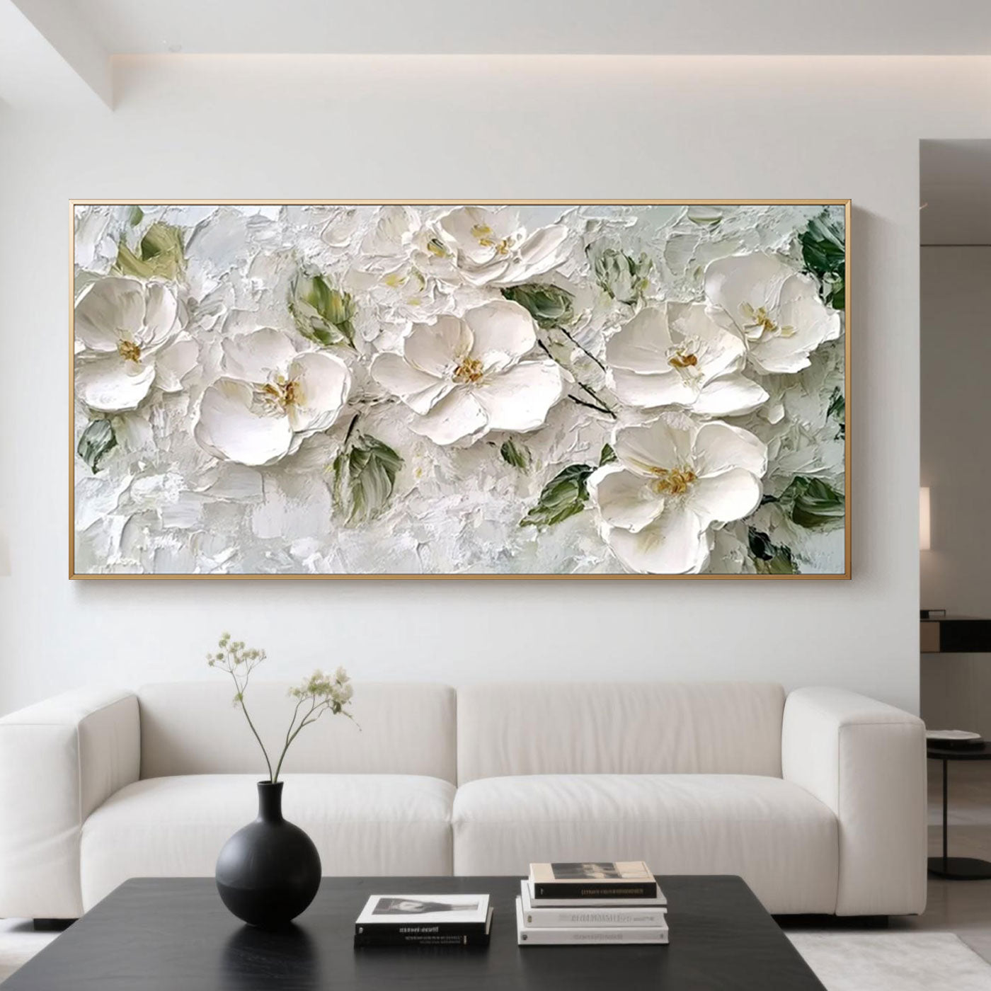 3D Textured Floral Wall Art - Ethereal Bloom