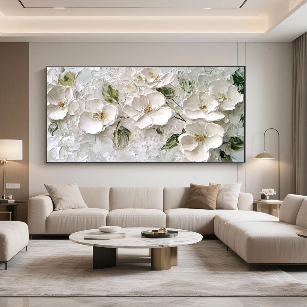 3D Textured Floral Wall Art - Ethereal Bloom