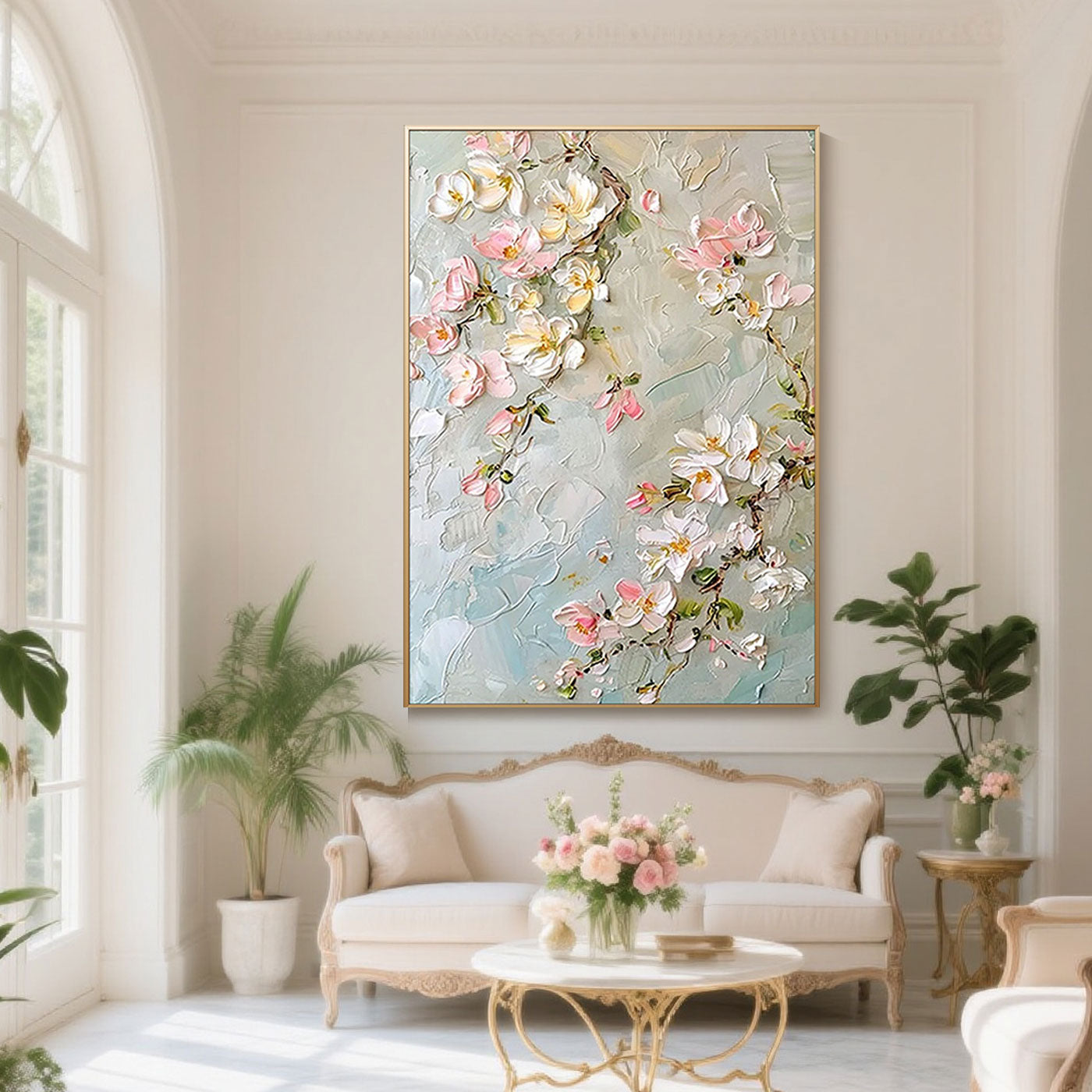 3D Textured Floral Wall Art - Spring Reverie
