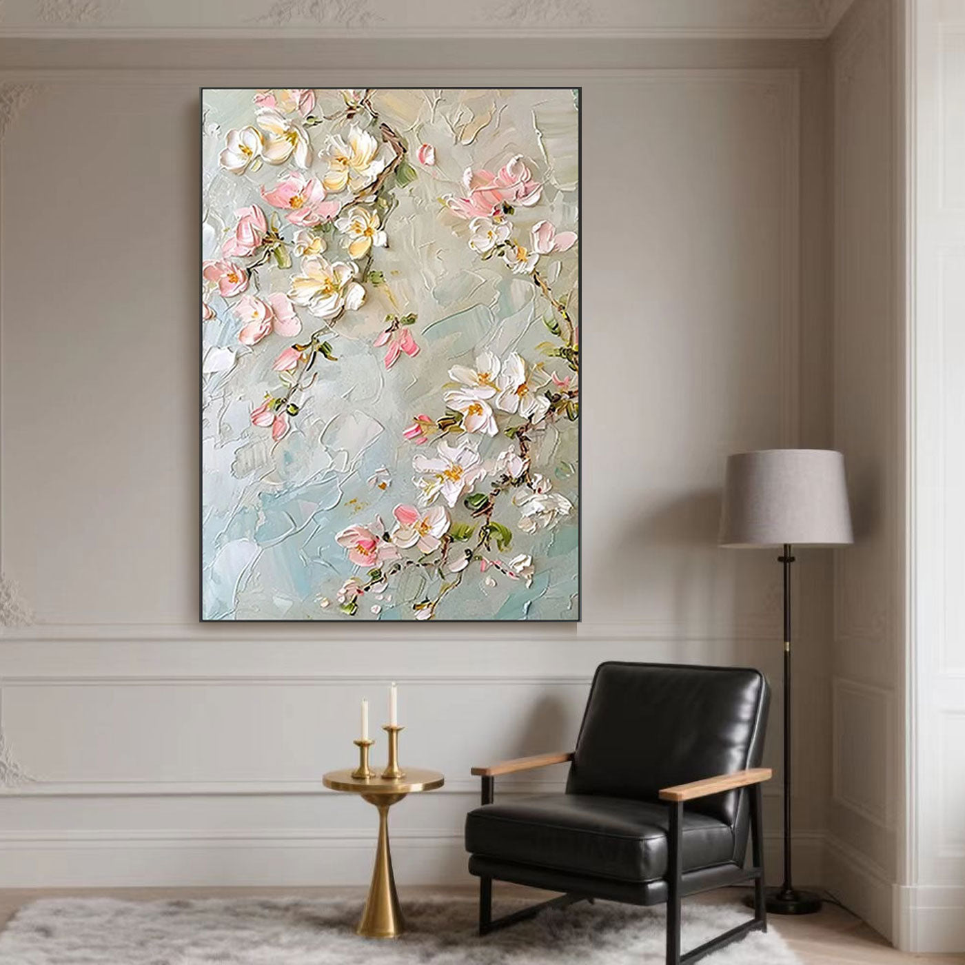 3D Textured Floral Wall Art - Spring Reverie