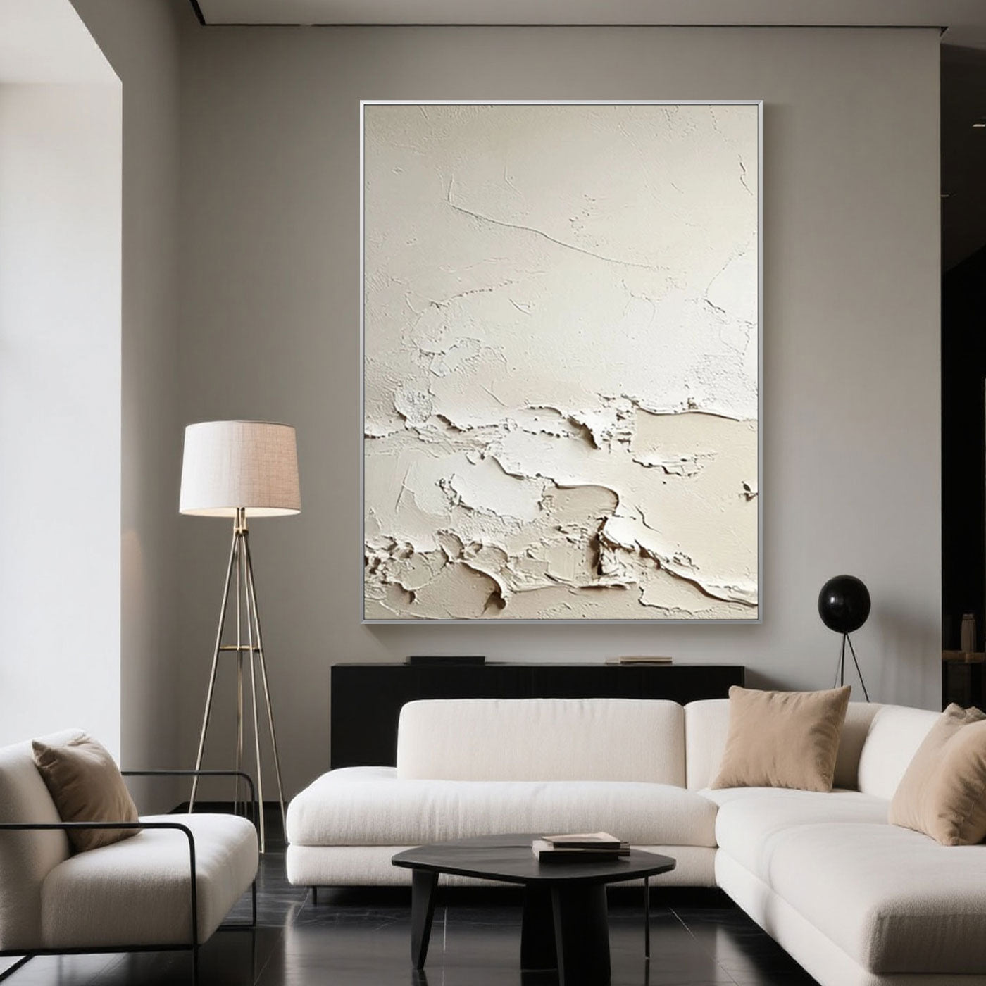 3D Textured Minimalist Abstract Wall Art - Tidal Trace