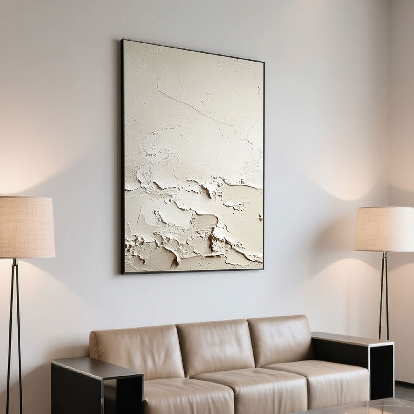 3D Textured Minimalist Abstract Wall Art - Tidal Trace