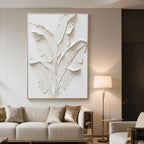 3D Textured Minimalist Banana Leaf Wall Art - Whispering Leaves