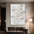 3D Textured Minimalist Banana Leaf Wall Art - Whispering Leaves