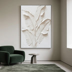 3D Textured Minimalist Banana Leaf Wall Art - Whispering Leaves