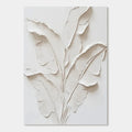 Lumi Gallery's white 3D textured minimalist banana leaf wall art Whispering Leaves