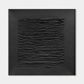 3D textured minimalist black silent lines wall art at Lumi Gallery