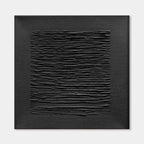 3D textured minimalist black silent lines wall art at Lumi Gallery