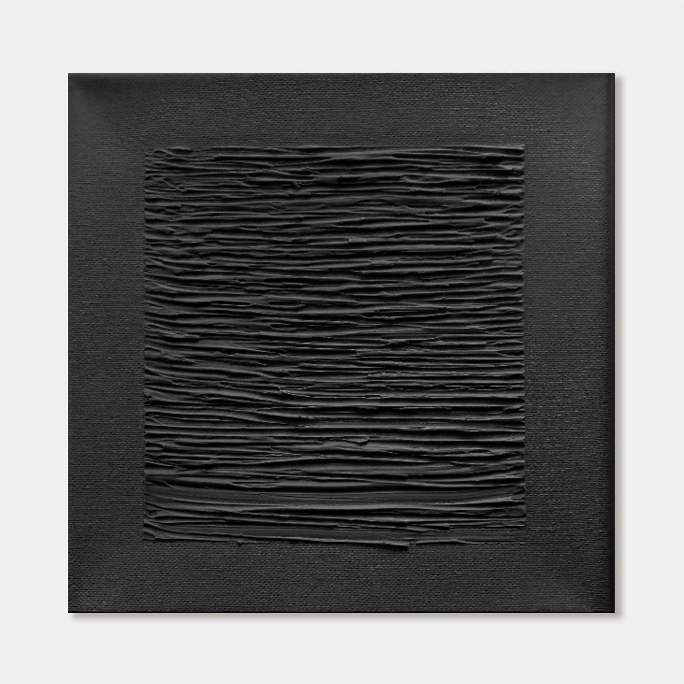 3D Textured Minimalist Black Art - Silent Lines