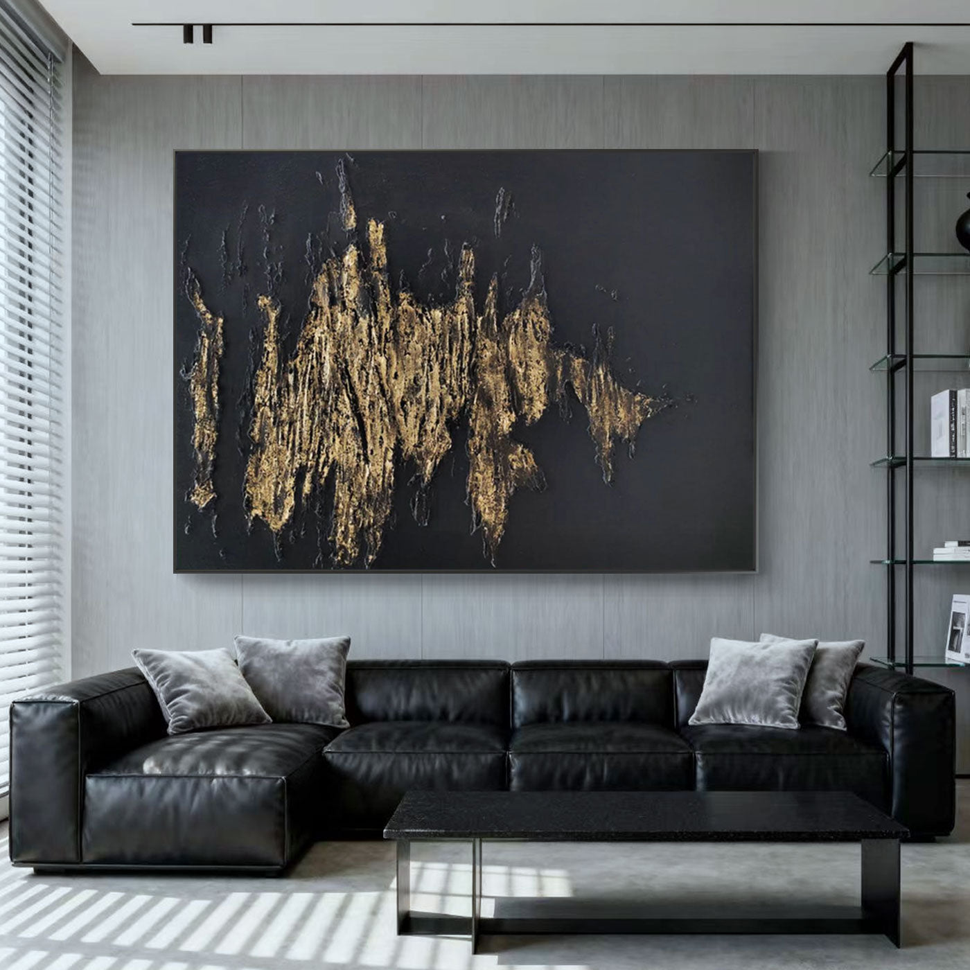 3D Textured Minimalist Wall Art - Molten Trace
