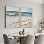 3D Textured Modern Seascape Wall Art - Ocean Song