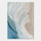 Peinture 3D texturée représentant une vague océanique - Azure Tide