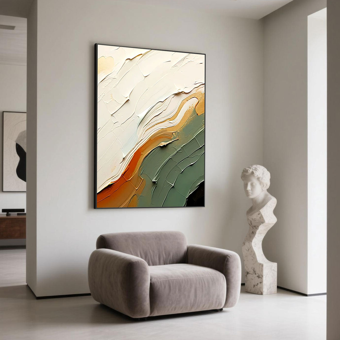 Peinture texturée 3D représentant des vagues de l'océan - Terra Tide