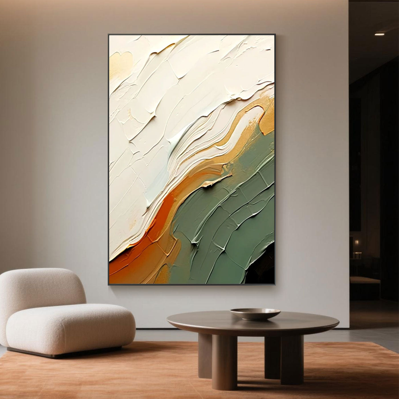 Peinture texturée 3D représentant des vagues de l'océan - Terra Tide