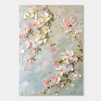 Lumi Gallery's Spring Reverie hand-painted 3D floral canvas wall art