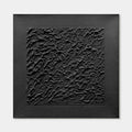 Lumi Gallery's 3D textured minimalist black canvas art with stone skin