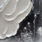 White 3D textured petal canvas art - modern wall art by Lumi Gallery