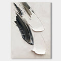 Lumi Gallery 3D textured minimalist abstract canvas wall art with bold black/white strokes