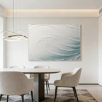 3D Textured Abstract Minimalist Ocean Wall Art - Swell Arc