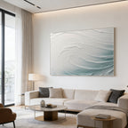 3D Textured Abstract Minimalist Ocean Wall Art - Swell Arc
