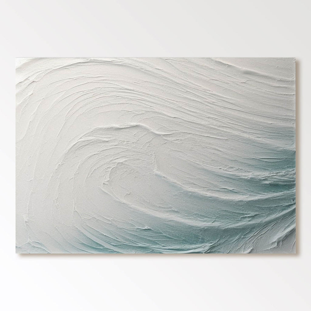 3D Textured Abstract Minimalist Ocean Wall Art - Swell Arc