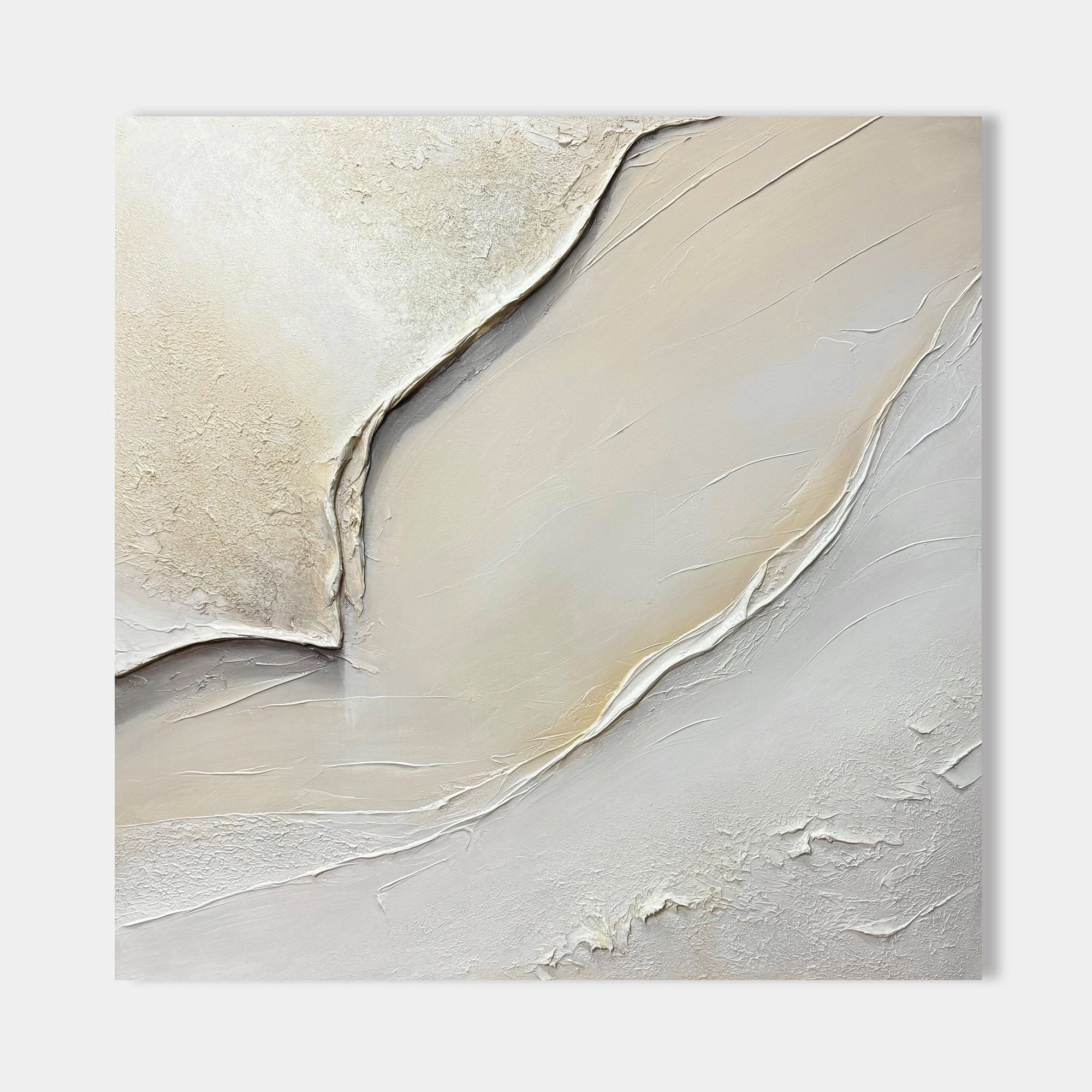 3D textured minimalist gold wall art 'Golden Hush' by Lumi Gallery, abstract curved shapes with textured surface