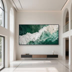 Modern Green Canvas Art |Shaded Flow