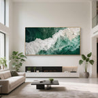 Modern Green Canvas Art |Shaded Flow