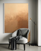 Modern Gold Abstract Canvas Painting #AB037