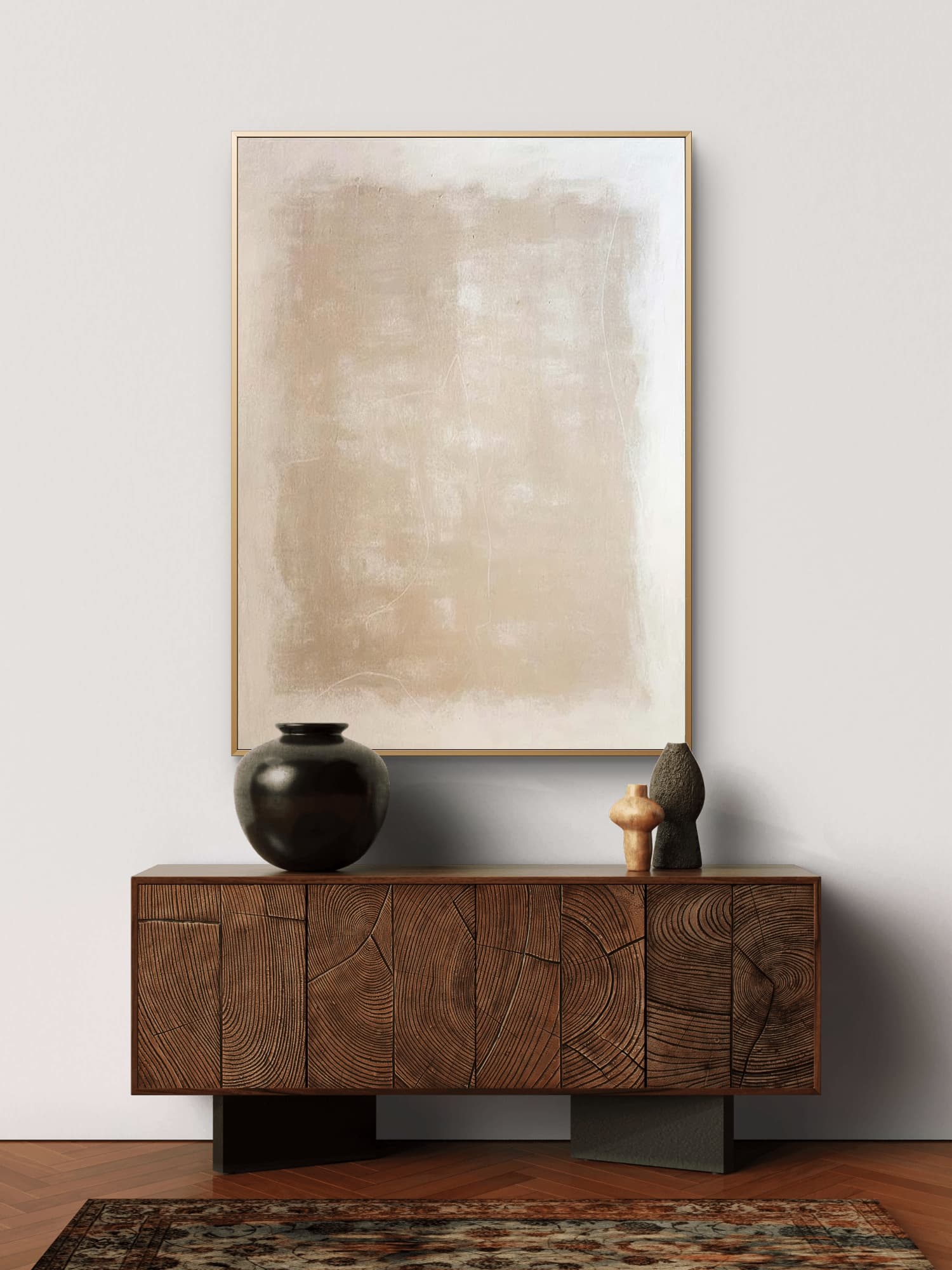 Wabi-Sabi Abstract Canvas Painting #AB034