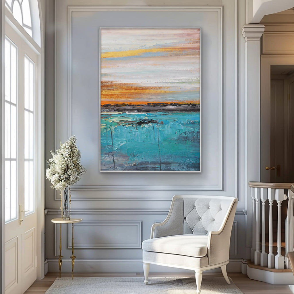 Abstract Golden Landscape Canvas Art | Twilight