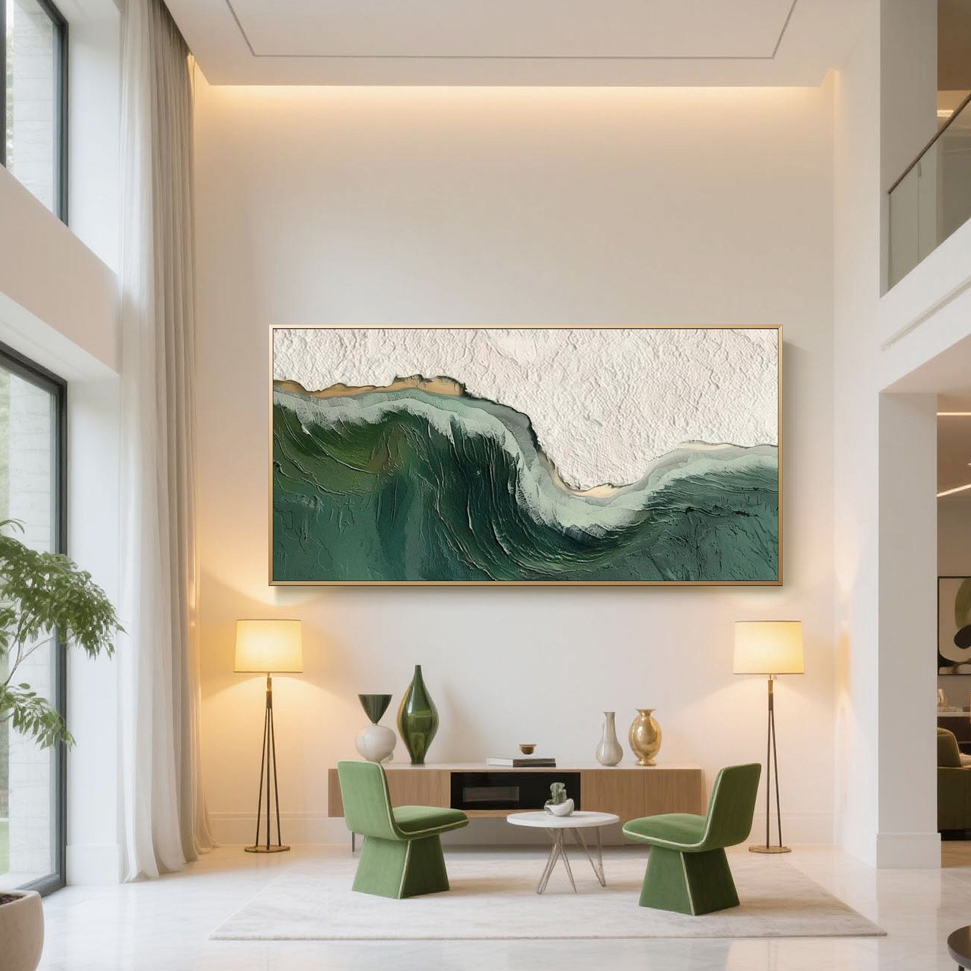 Abstract Landscape Canvas Art | Verdant Silence