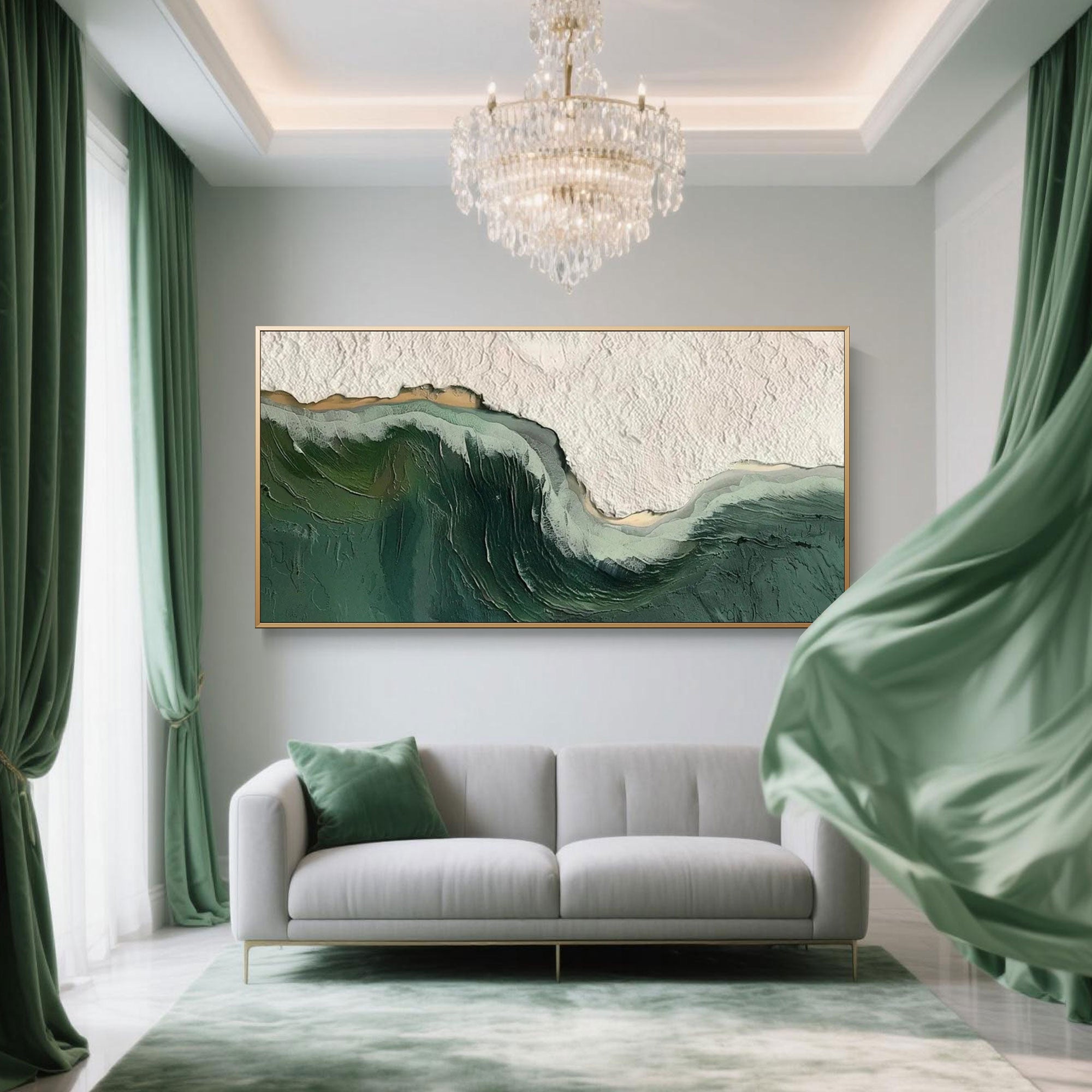 Abstract Landscape Canvas Art | Verdant Silence