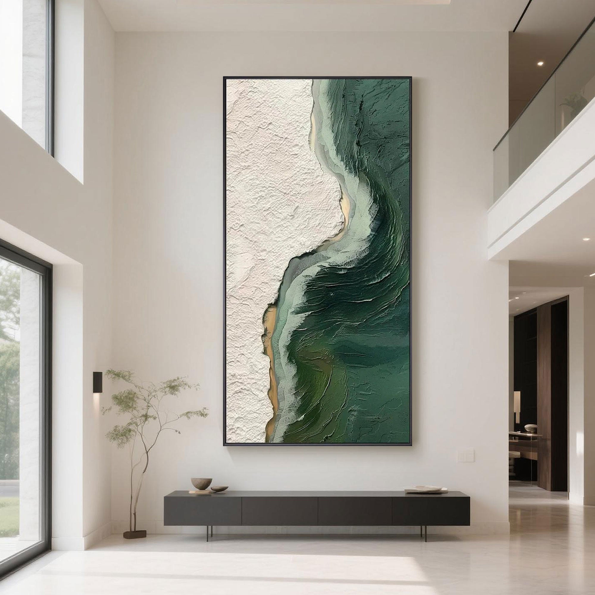 Abstract Landscape Canvas Art | Verdant Silence