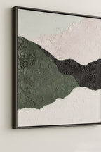 Close-up of 'Divide' artwork with black frame.