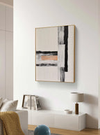 Abstract Minimalist Geometric Art in Black and White #WS018