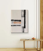 Abstract Minimalist Geometric Art in Black and White #WS018