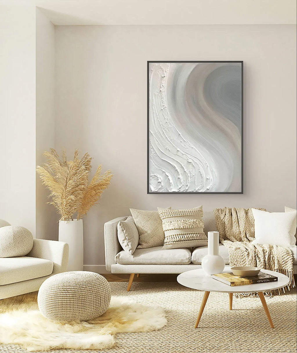 Abstract Minimalist Textured Painting-Nature Flow Art #MN001