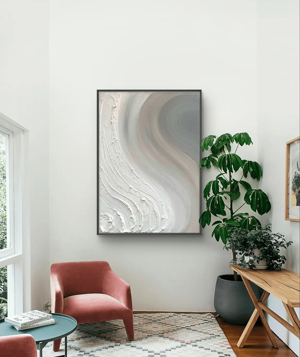 Abstract Minimalist Textured Painting-Nature Flow Art #MN001