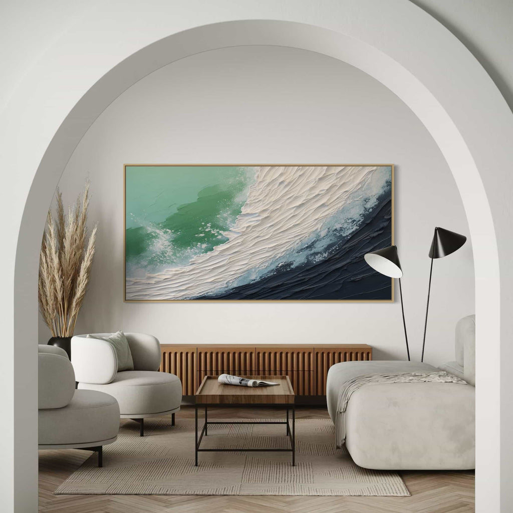 Abstract Ocean Waves Canvas Wall Art
