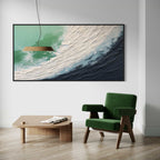 Abstract Ocean Waves Canvas Wall Art