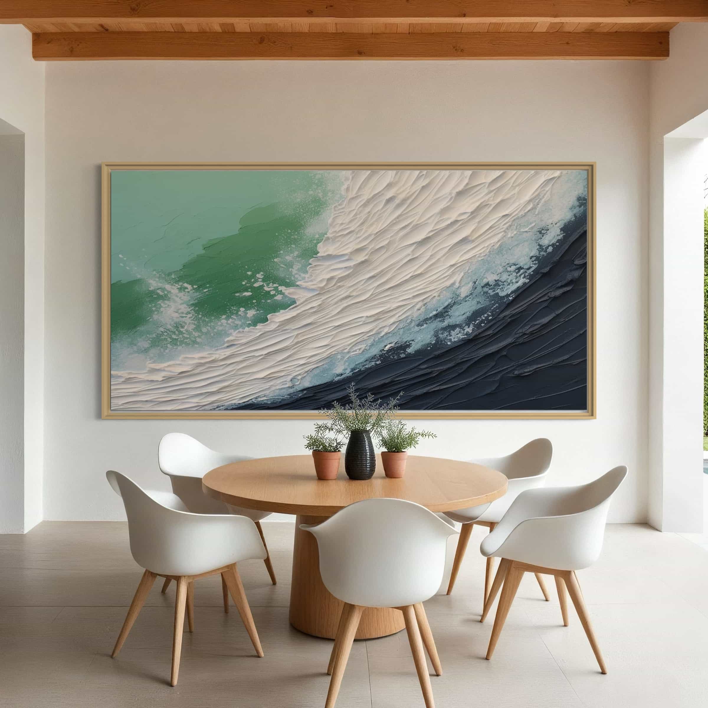 Abstract Ocean Waves Canvas Wall Art