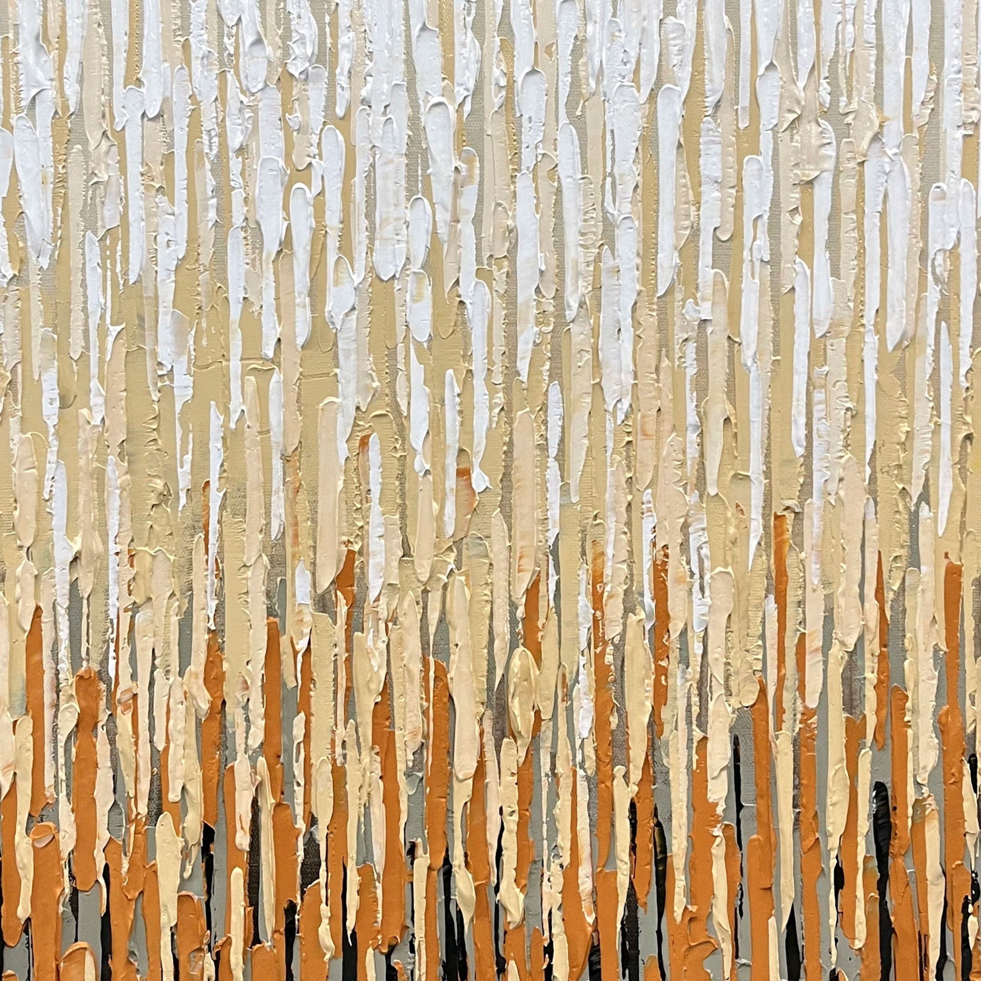 Nebula Veil abstract textured wall art close-up, showing brushstroke details and color variations.