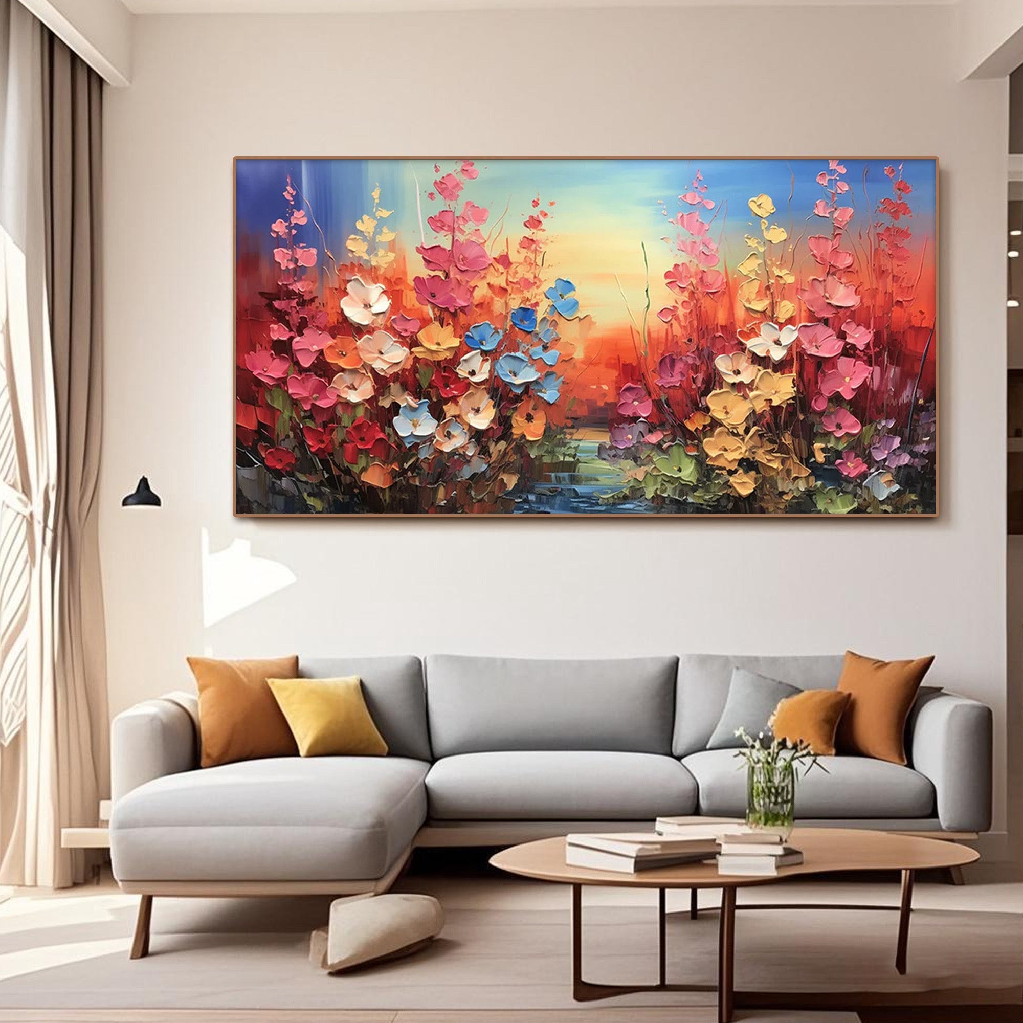 Abstract Colorful Floral Painting | Color Bloom