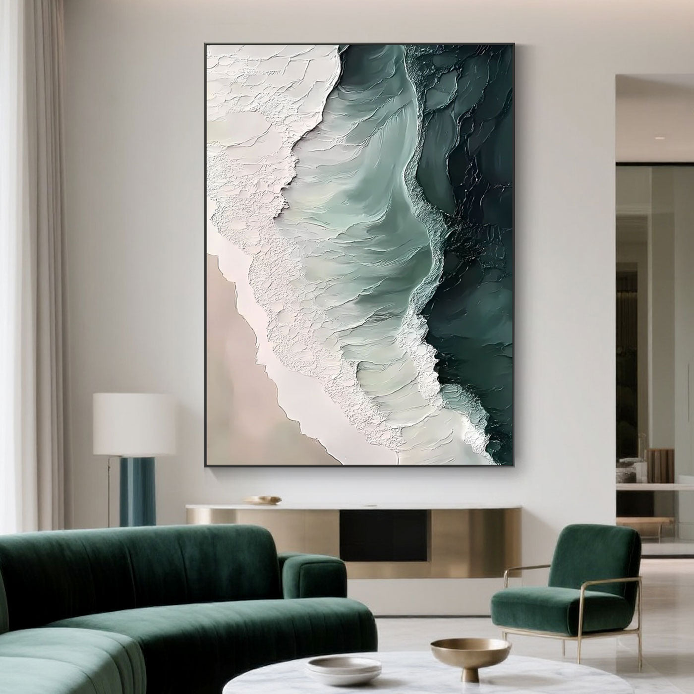 Abstract 3D Ocean Wave Wall Art - Eternal Wave