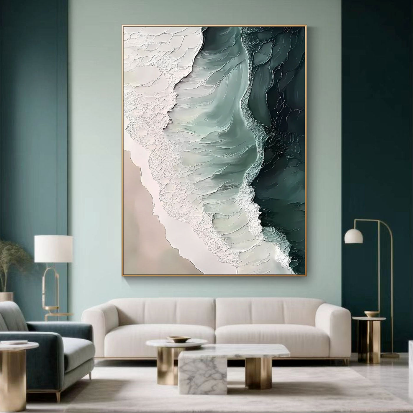 Abstract 3D Ocean Wave Wall Art - Eternal Wave