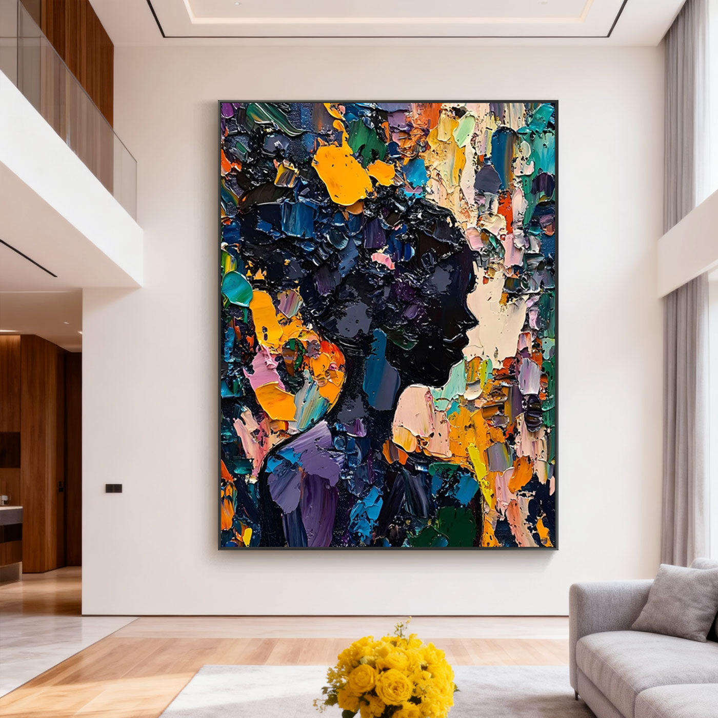 Abstract Colorful Portrait Wall Art - Bloom Within