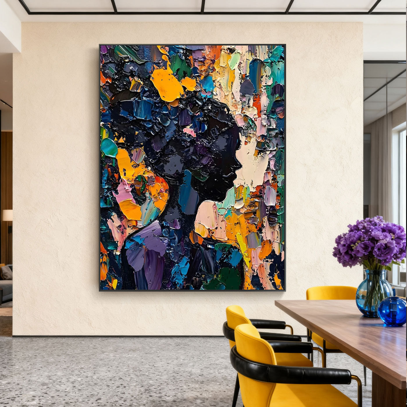 Abstract Colorful Portrait Wall Art - Bloom Within
