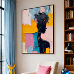 Abstract Colorful Portrait Wall Art - Golden Mind